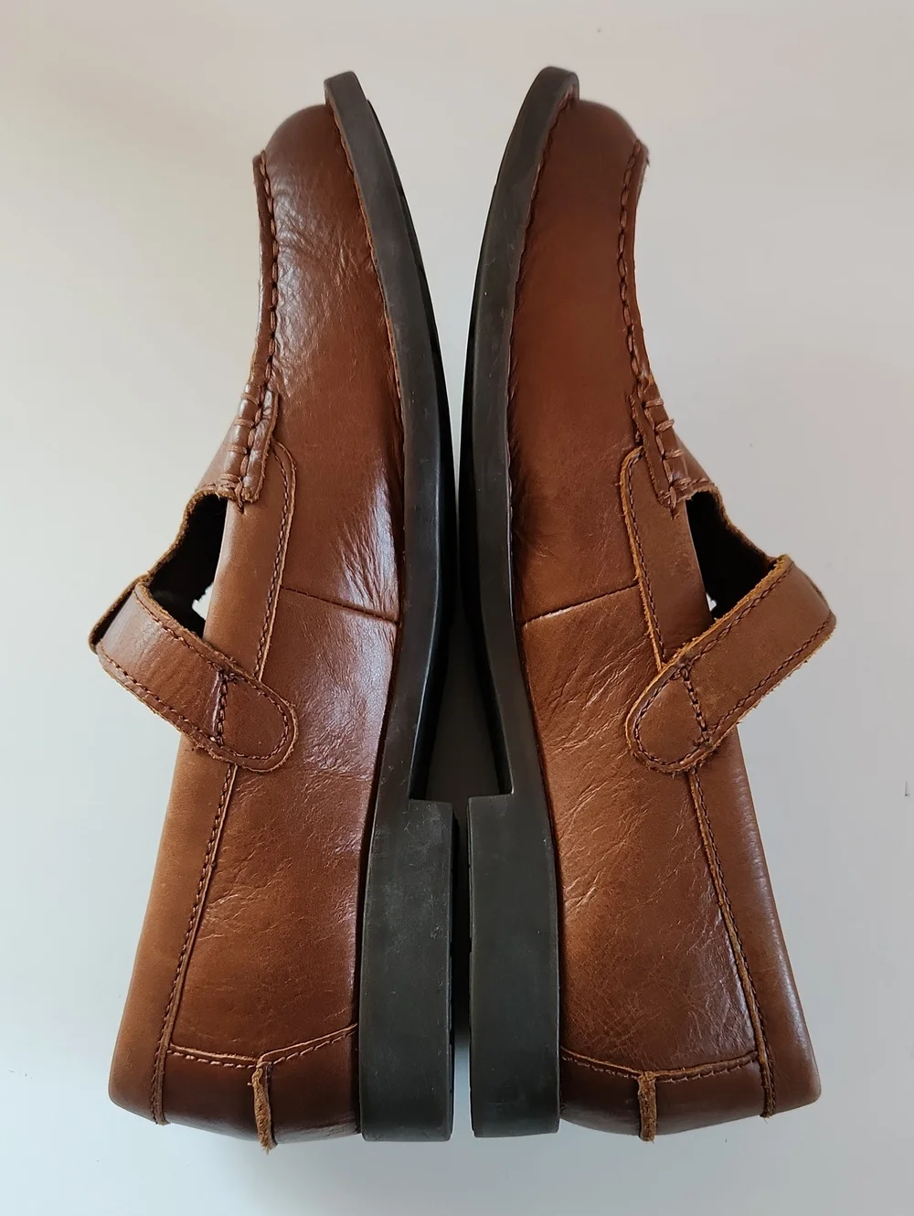 Born Women's T-Strap Loafers Miki Brown Solera Size 8